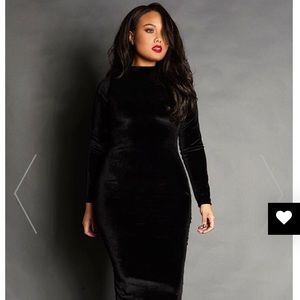 Brand New Black Velvet Dress
